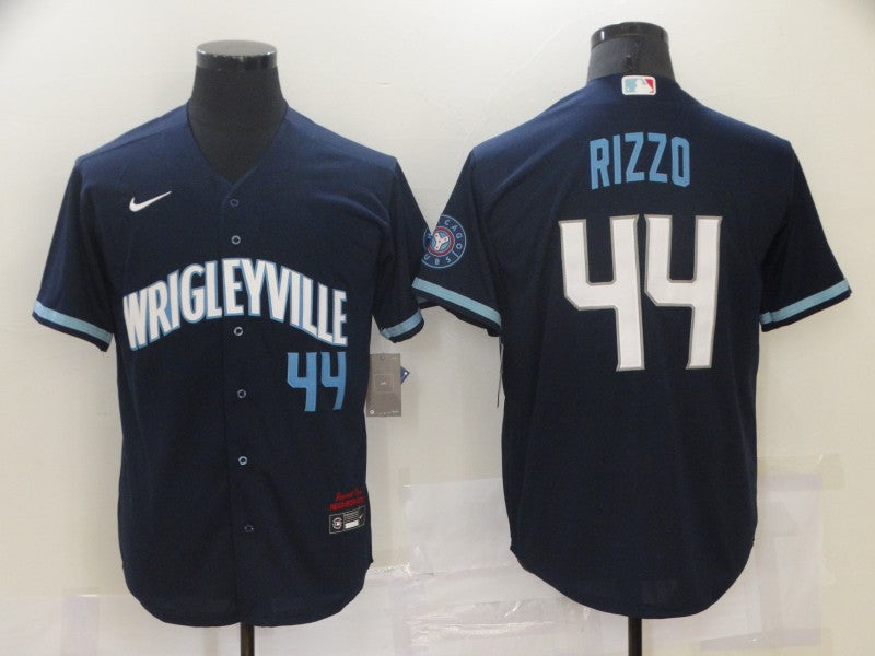 Men's Chicago Cubs Anthony Rizzo #44 Navy Jersey